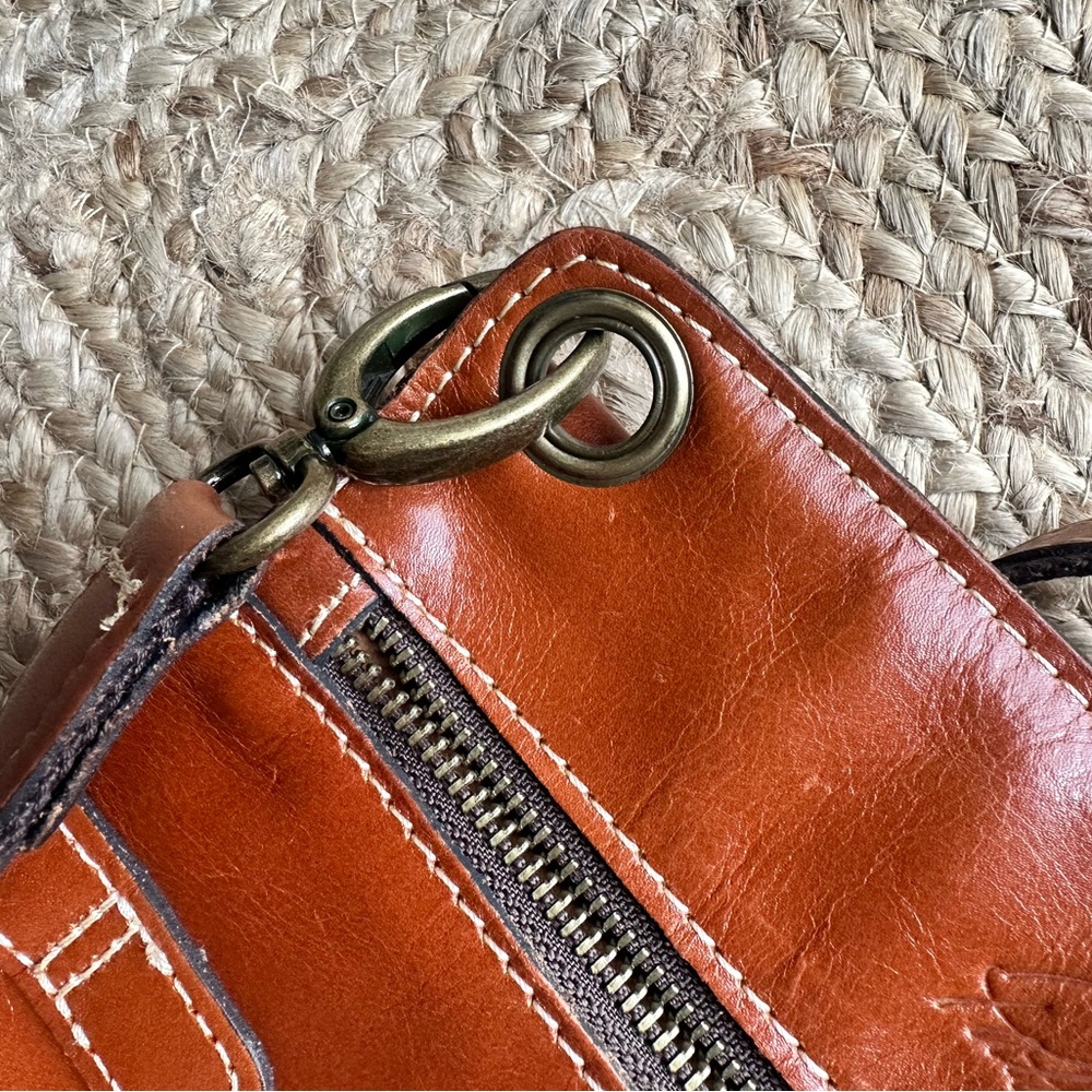 Patricia Nash Leather Crossbody Bag - Chestnut Brown - Picture 10 of 12